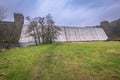 Derwent Dam overflowing after storm Royalty Free Stock Photo