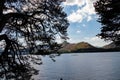 Derwent water with Cat bells in the lake district Royalty Free Stock Photo