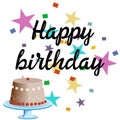 Modern birthday greeting card design Royalty Free Stock Photo