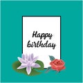 Modern birthday greeting card design Royalty Free Stock Photo