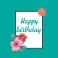 Modern birthday greeting card design Royalty Free Stock Photo