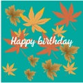 Modern birthday greeting card design Royalty Free Stock Photo