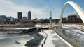 Aerial View of Des Moines, Iowa Skyline Royalty Free Stock Photo