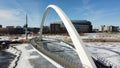 Aerial View of Des Moines, Iowa Skyline Royalty Free Stock Photo