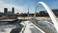 Aerial View of Des Moines, Iowa Skyline Royalty Free Stock Photo