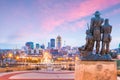 Des Moines Iowa skyline in USA