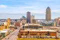 Des Moines Iowa skyline in USA Royalty Free Stock Photo