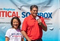 Businessman and Republican Presidential Candidate Ryan Binkley Speaking at the Iowa State Fair in Des Moines, Iowa, United States