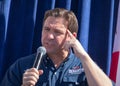 Florida Republican Governor Ron DeSantis Politicial Candidate Speaking at the Iowa State Fair in Des Moines, Iowa, United States