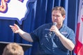 Florida Republican Governor Ron DeSantis Politicial Candidate Speaking at the Iowa State Fair in Des Moines, Iowa, United States