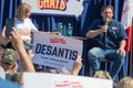 Florida Republican Governor Ron DeSantis Politicial Candidate Speaking at the Iowa State Fair in Des Moines, Iowa, United States