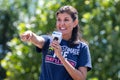 Former South Carolina Governor and Republican Presidential Candidate Nikki Haley Speaking at the Iowa State Fair in Des Moines,