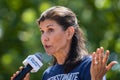 Former South Carolina Governor and Republican Presidential Candidate Nikki Haley Speaking at the Iowa State Fair in Des Moines,