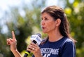 Former South Carolina Governor and Republican Presidential Candidate Nikki Haley Speaking at the Iowa State Fair in Des Moines,