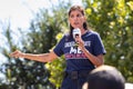 Former South Carolina Governor and Republican Presidential Candidate Nikki Haley Speaking at the Iowa State Fair in Des Moines,