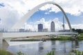 The Des Moines River Dam and downtown pedestrian bridge