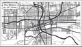 Des Moines USA City Map in Retro Style. Outline Map. Royalty Free Stock Photo