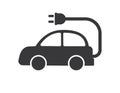 Car with plug vector illustration with black design Royalty Free Stock Photo