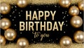 Stylish Golden Birthday Wishes for a Special Day Royalty Free Stock Photo