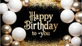 Stylish Golden Birthday Wishes for a Special Day Royalty Free Stock Photo