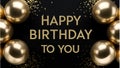 Stylish Golden Birthday Wishes for a Special Day Royalty Free Stock Photo