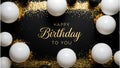 Stylish Golden Birthday Wishes for a Special Day Royalty Free Stock Photo