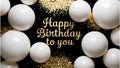 Stylish Golden Birthday Wishes for a Special Day Royalty Free Stock Photo