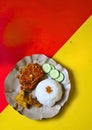 Indonesian spicy fried chicken (Ayam Geprek) Royalty Free Stock Photo
