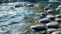 Smooth Stones in a Clear Flowing River Royalty Free Stock Photo