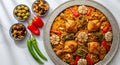 hot and spicy Mandhi with roasted chicken Biryani, Royalty Free Stock Photo