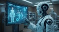 AI Doctor Analyzing Patient Data Royalty Free Stock Photo