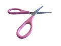 Pink Scissors Isolated on White Background, stationery item Royalty Free Stock Photo