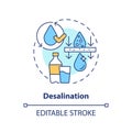 Desalination concept icon