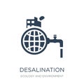 desalination icon in trendy design style. desalination icon isolated on white background. desalination vector icon simple and