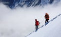 Descending alpinists