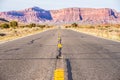 Descending into Monument at Utah Arizona border Royalty Free Stock Photo