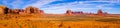 Descending into Monument Valley at Utah Arizona border Royalty Free Stock Photo