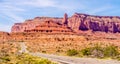 Descending into Monument Valley at Utah Arizona border Royalty Free Stock Photo