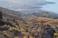 Descending Path Cliff into Salt Flats at Dante`s View in Death Valley California Royalty Free Stock Photo