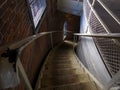 Descending spiral staircase Royalty Free Stock Photo