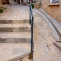 Staircase on the streets of the ancient city.
