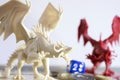 Descent board game, role playing game, dungeons and dragons, dnd. Closeup dragon Royalty Free Stock Photo