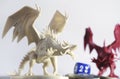 Descent board game, role playing game, dungeons and dragons, dnd. Closeup dragon Royalty Free Stock Photo