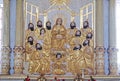 Descent of the Holy Spirit, Pentecost, altar in the Se cathedral dedicated to Catherine of Alexandria, Old Goa, India