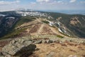 Descent from a Sniezka mountain top Royalty Free Stock Photo