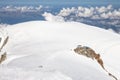 Descent from the summit of Mont Blanc Royalty Free Stock Photo