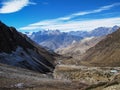 Descent to the valley from the Thorong-la Pass