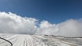 descent from the top of Elbrus by snowmobile