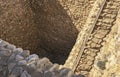 The Descent into the Water System at Tel Beer Sheva in Israel Royalty Free Stock Photo