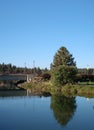 Deschutes River at the Old Mill District Royalty Free Stock Photo